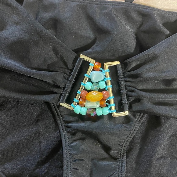 BELLA BRAZIL Zoe Beaded Swimsuit Size Large - Picture 4 of 6